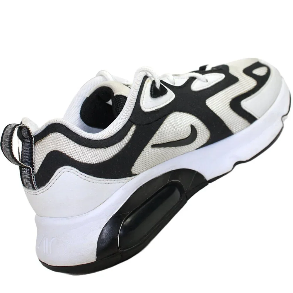 Nike Air Max 200 White Anthracite Black Low Top Lace-Up Sneaker, Size 8.5